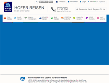 Tablet Screenshot of hofer-reisen.at